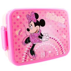 Puériculture-Boîte fille goûter minnie en pvc à ouverture facile 16 x 13 x 5 cm minnie