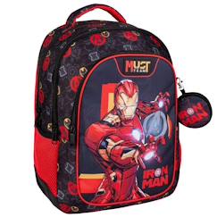 Sac à dos enfant iron man 43 cm – 2 compartiments zippés  - vertbaudet enfant