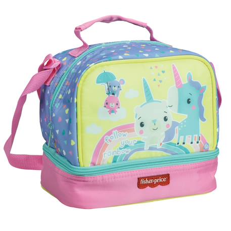 Sac goûter licorne rainbow 21 cm - sac déjeuner  - vertbaudet enfant