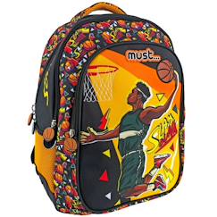 -Sac à dos scolaire garçon polyester imprimé slam dunk nba basket usa