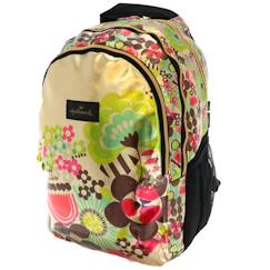 Sac à dos scolaire fille en tissu métallisé motif floral hallmark  - vertbaudet enfant
