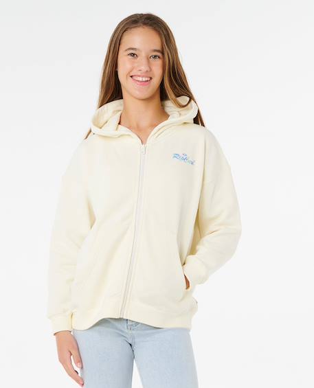 Fille-Pull, gilet, sweat-Sweat à capuche zippé lay day relaxed fille