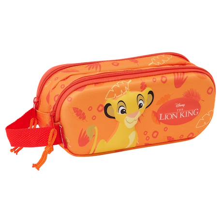 Trousse double zippée 3d le roi lion simba – 21 x 8 x 6 cm disney  - vertbaudet enfant