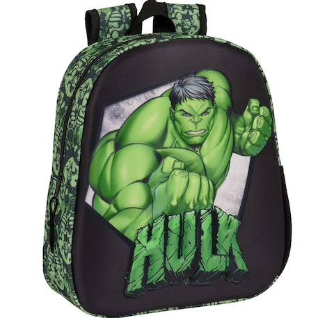 Fille-Accessoires-Cartable, trousse-Sac à dos hulk 3d maternelle - 33 cm - haut de gamme - marvel