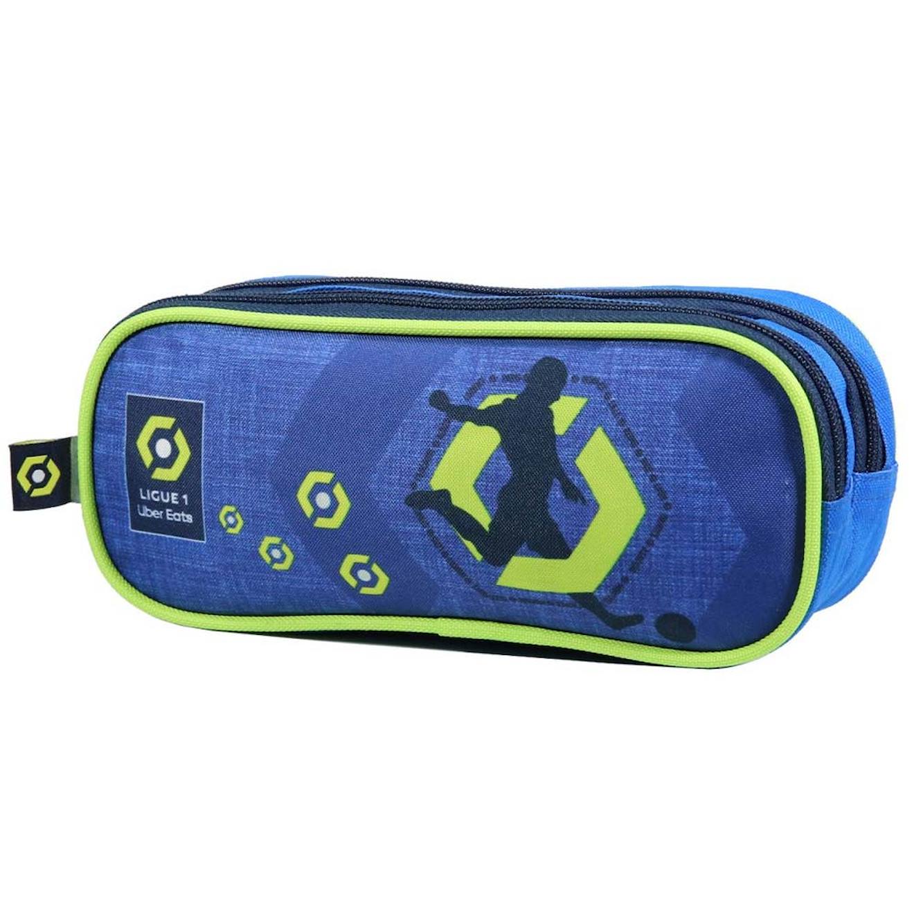 Trousse Zippée Ligue 1 2 Compartiments Rectangulaire 23 Cm - Bagtrotter Bleu
