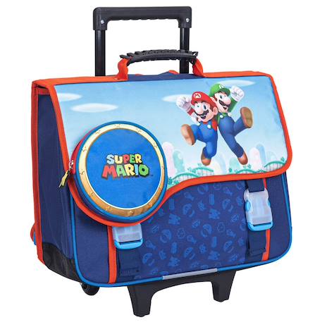 Garçon-Cartable trolley scolaire garçon super mario polyester 41 cm 2 compartiments