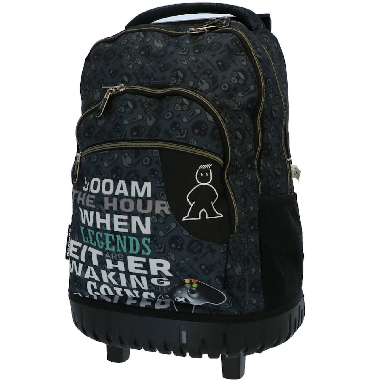 Sac À Dos À Roulettes Gamer 46 Cm Trolley Haut De Gamme - Cartable Multicolore