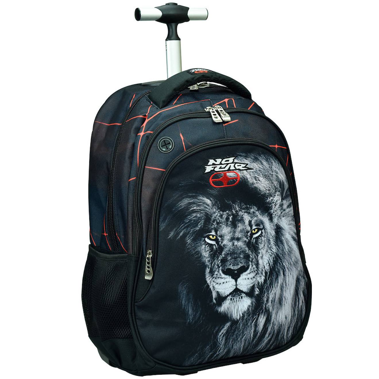 Sac À Dos À Roulettes Fille - Imprimé Lion King Of Jungle Multicolore