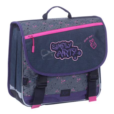 Fille-Accessoires-Cartable kip textile structuré imprimé 2 compartiments