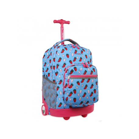 Sac à dos à roulettes jworld new york - trolley (flamant )  - vertbaudet enfant