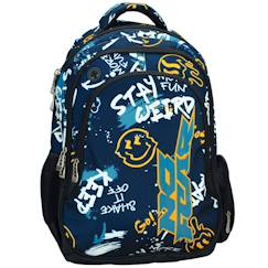 Sac à dos scolaire emoji graffiti no fear 43 cm  - vertbaudet enfant