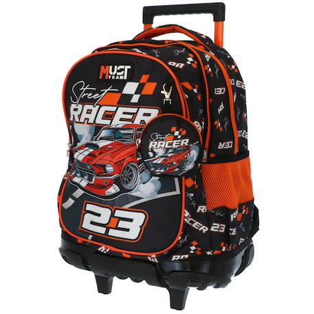 Sac à dos trolley roulettes street racer poignée télescopique  - vertbaudet enfant