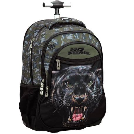 Garçon-Accessoires-Cartable, trousse-Sac à dos trolley no fear panthère noire 48 cm - 2 compartiments