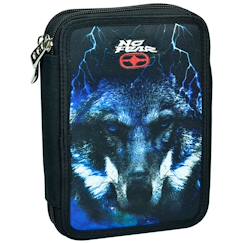 Jouet-Trousse double zippée loup de la nuit cmp en matériaux résistants