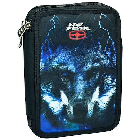 Trousse double zippée loup de la nuit cmp en matériaux résistants  - vertbaudet enfant
