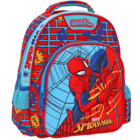 Garçon-Accessoires-Cartable, trousse-Sac à dos préscolaire polyester motif brique spiderman