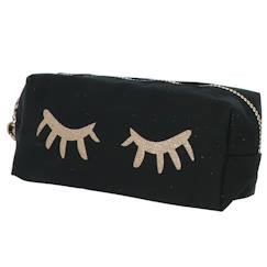 Jouet-Trousse rectangulaire textile mat miss lemonade à paillettes