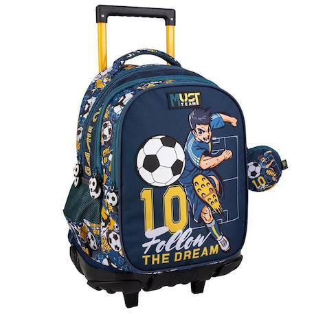 Sac à dos à roulettes must football follow the dream 45 cm trolley  - vertbaudet enfant