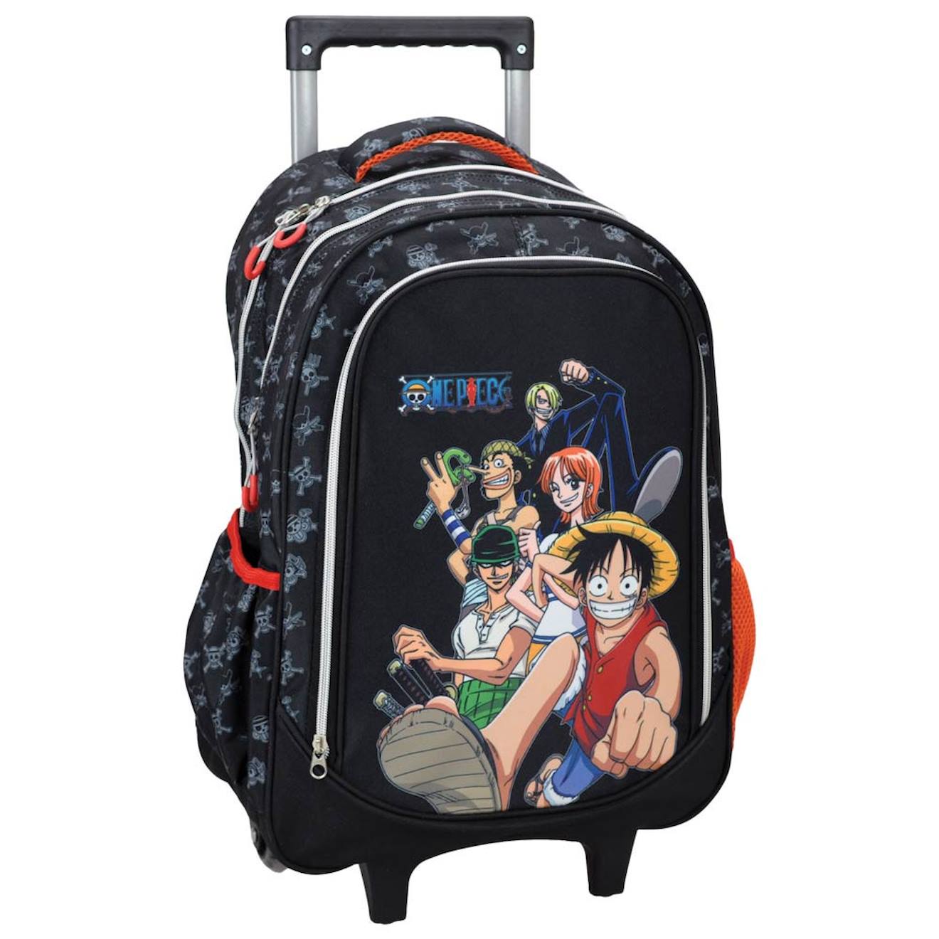 Sac À Dos Trolley À Roulettes One Piece 46 Cm – 2 Roues Et Anses Extensibles One Piece Noir