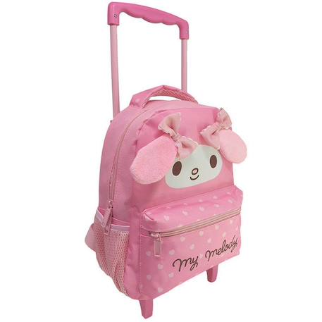 Sac à dos à roulettes hello kitty lapin my melody 31 cm - roz pâle hello kitty  - vertbaudet enfant
