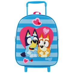 Sac à roulettes fille bluey avec poignée télescopique pour lécole maternelle 32 cm  - vertbaudet enfant