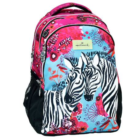 Fille-Sac à dos scolaire fille hallmark motif zèbre 48 cm