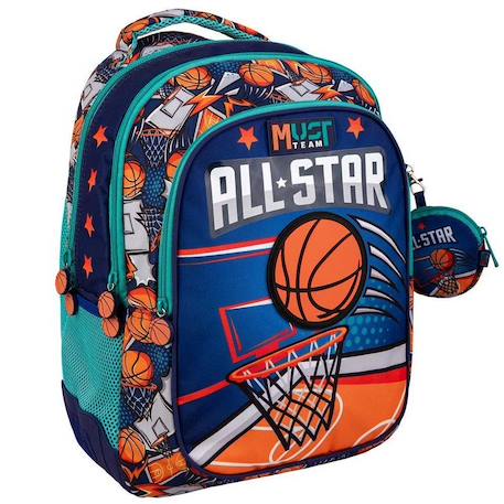 Garçon-Accessoires-Cartable, trousse-Sac à dos de primaire all star basketball 43x32x18 cm – 25 l must