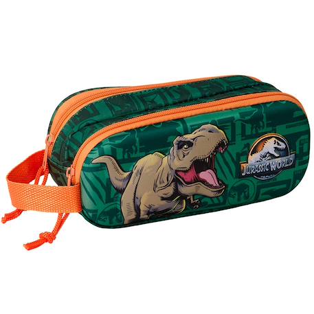 Fille-Trousse dinosaure jurassic world 3d 21 cm - 2 cpt