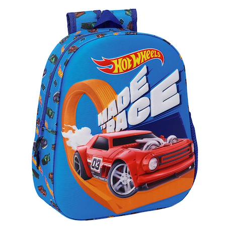 Sac à dos 3d hot wheels pour maternelle 33x27x10 cm  - vertbaudet enfant