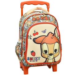 Sac à dos à roulettes bambi disney 30 cm trolley maternelle  - vertbaudet enfant