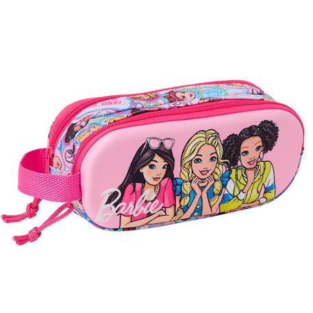 Fille-Trousse barbie girl 3d 21 cm - 2 cpt