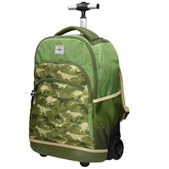 -Sac à dos trolley garçon imprimé camouflage dinosaure 45 cm