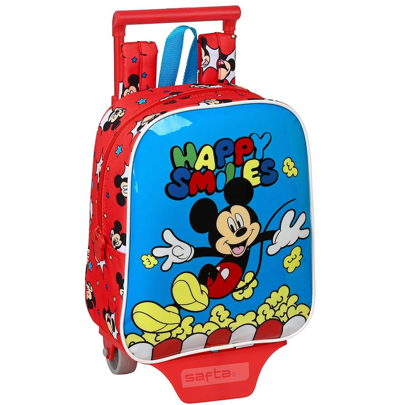 Sac À Dos Chariot 1 Compartiment Mickey 28x22x10 Cm Blanc / Rose / Clair / Blanc