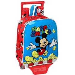 Sac à dos chariot 1 compartiment mickey 28x22x10 cm  - vertbaudet enfant