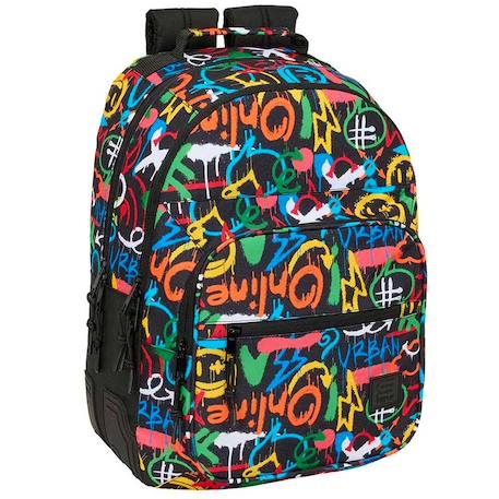 Sac à dos safta graffiti colors 42 cm - 2 cpt  - vertbaudet enfant