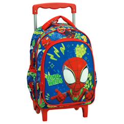 -Trolley garçon sac à dos maternelle dino-webs avec poignée télescopique spidey