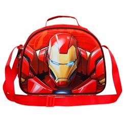 Puériculture-Repas-Vaisselle, coffret repas-Sac gouter iron man 3d 25 cm - sac déjeuner