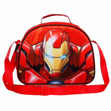 Garçon-Accessoires-Cartable, trousse-Sac gouter iron man 3d 25 cm - sac déjeuner