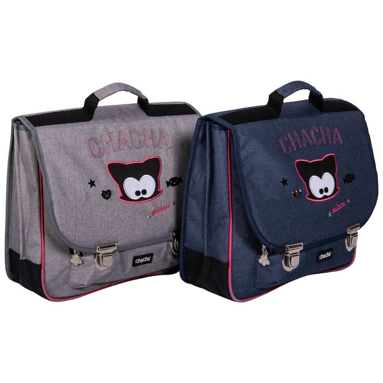 Cartable Ouverture Avant Chacha Miaou 38x35x13 Cm Gris Gris Anthracite Gri 31 €