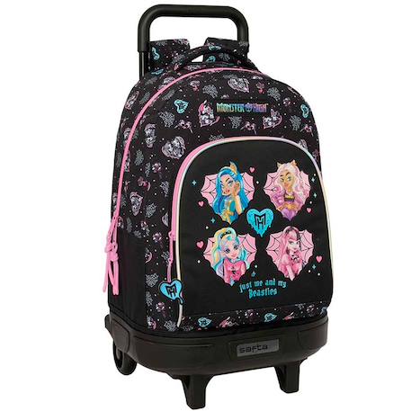 Sac à dos à roulettes monster high 45 cm trolley haut de gamme  - vertbaudet enfant