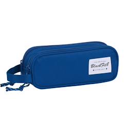 Jouet-Matériel scolaire-Trousse rectangulaire 2 compartiments blackfit8 original 21 cm