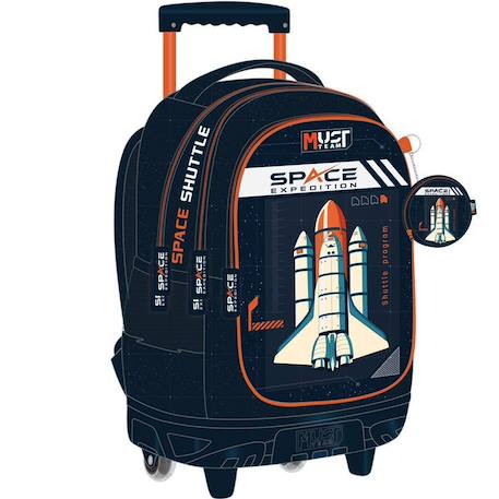 Garçon-Accessoires-Sac à dos à roulettes space expedition 45 cm à 3 compartiments must