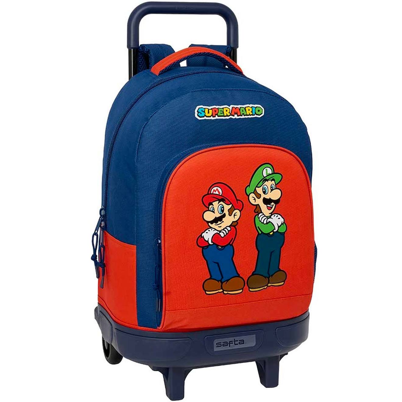 Sac À Dos À Roulettes Super Mario mamma Mia 45 Cm Trolley Haut De Gamme Multicolore
