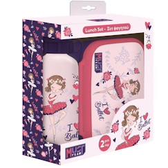 Lot de boîtes repas must team fille danseuse 2 pièces avec gourde 500 ml must team  - vertbaudet enfant
