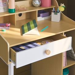 Bureau enfant avec tiroir et 3 étagères, l 80 x p 50 x h 96 cm  - vertbaudet enfant