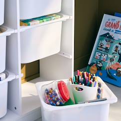 Meuble de rangement enfant 6 bacs de rangement en plastique  - vertbaudet enfant