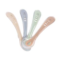 Puériculture-Lot 4 cuillères 2ème âge silicone