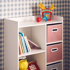 Meuble de rangement pour enfant pratique avec 7 compartiments et 4 paniers en velours  - vertbaudet enfant