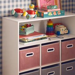 Meuble de rangement pour enfant camille avec 7 compartiments et 6 paniers en velours  - vertbaudet enfant