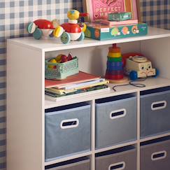 Meuble de rangement pour enfant camille avec 7 compartiments et 6 paniers en velours  - vertbaudet enfant